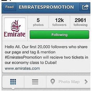 The branding is there, the name may be dodgy, but there's no official Emirates account. So why not believe it?