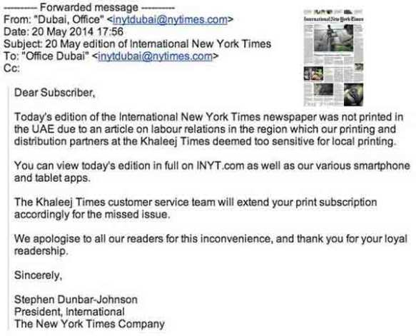 The timing of the decision not to print the New York Times in the UAE couldn't have been worse for MBC's Al Ibrahim