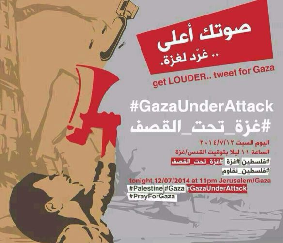 The #GazaUnderAttack image was spread via Whatsapp before the campaign was launched on Twitter