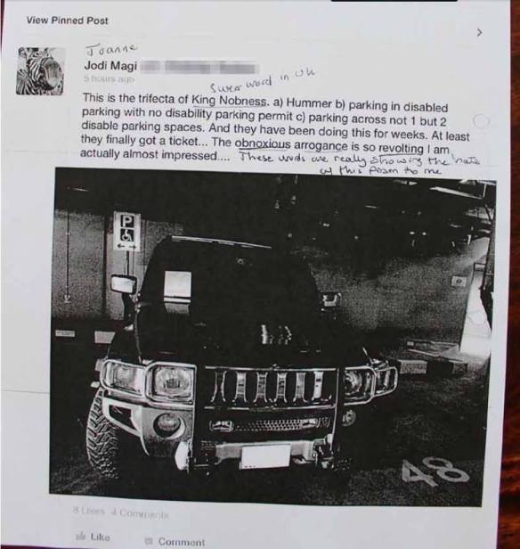 This is the post which got Magi deported. Magi claimed that nobness referred to an Australian term for the elite, rather than the English insult (image source: Facebook)