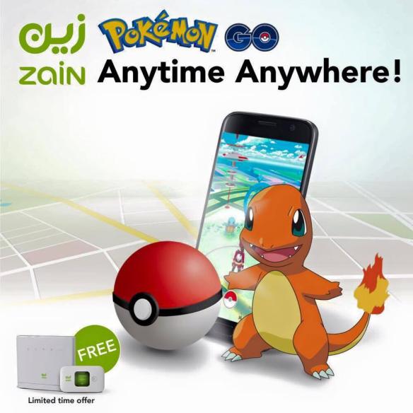 Saudi telco Zain became the first household brand to use Pokemon Go when it ran this advert across its social media channels early this week.